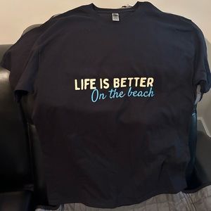Life is better on the beach t shirt